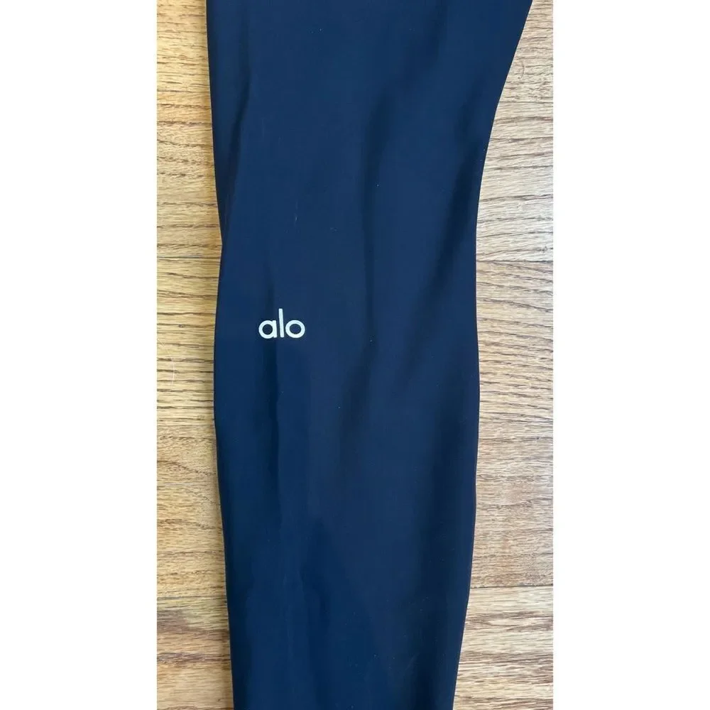 Alo High-Waist Ripped Warrior Legging Black Size Small